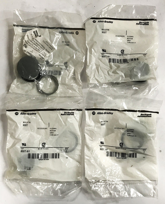 Allen-Bradley Grey Closing Button 800T-N1 [Lot of 4] NOS
