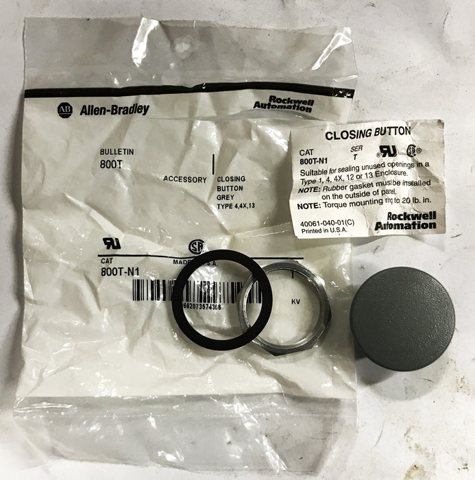 Allen-Bradley Grey Closing Button 800T-N1 [Lot of 4] NOS