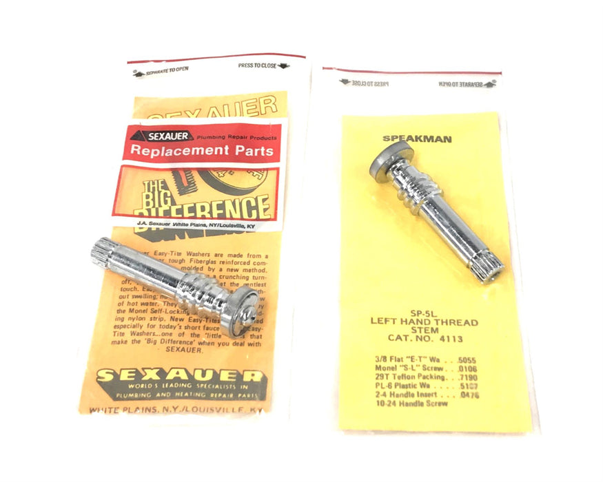 Sexauer/Speakman LH Thread Stem 4113 (SP-5L) [Lot of 2] NOS