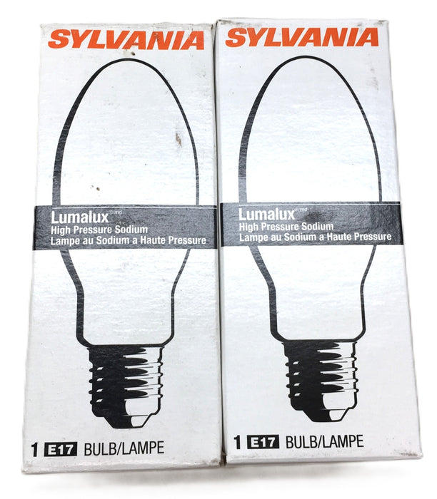 Sylvania Lumalux High Pressure Sodium Bulb E17 (LU100) [Lot of 2] NOS