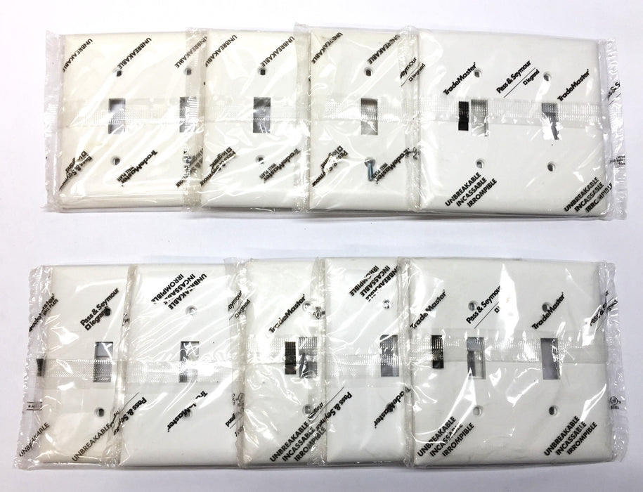 TradeMaster 2-Gang 2-Toggle Wall Plate TP2-W [Lot of 9 ] NOS