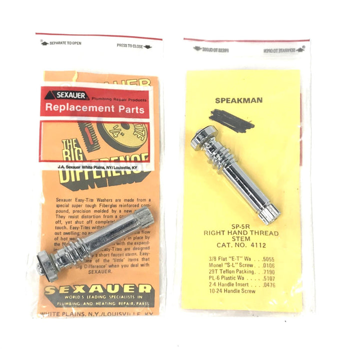 Sexauer/Speakman RH Thread Stem 4112 (SP-5R) [Lot of 2] NOS