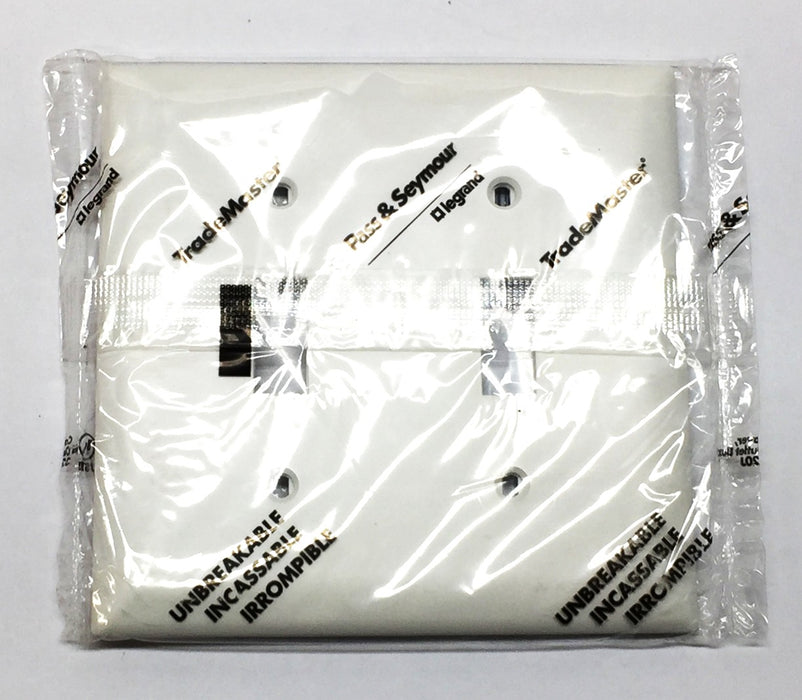TradeMaster 2-Gang 2-Toggle Wall Plate TP2-W [Lot of 9 ] NOS