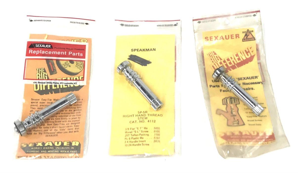 Sexauer/Speakman RH Thread Stem 4112 (SP-5R) [Lot of 3] NOS