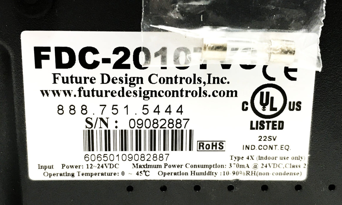 Future Design Controls Touch Display Panel  FDC-2010TV3 NOS