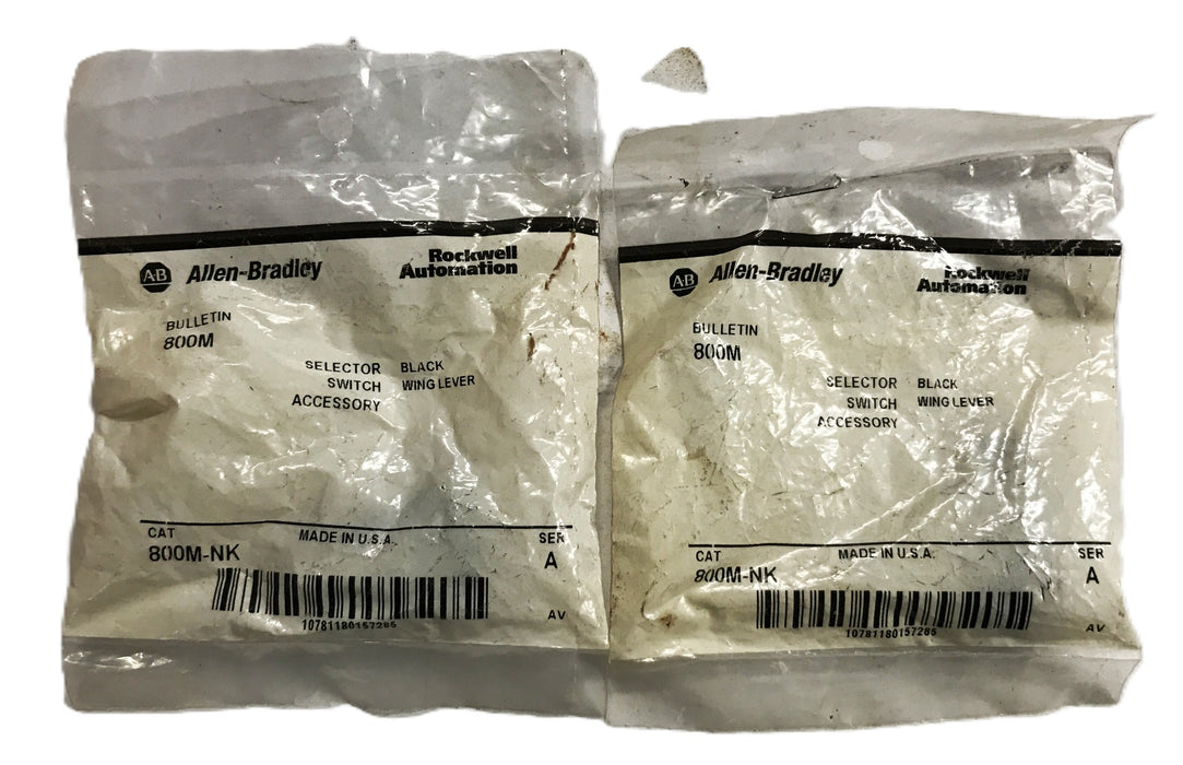 Allen-Bradley Selector Switch Wing Lever 800M-NK [Lot of 2] NOS