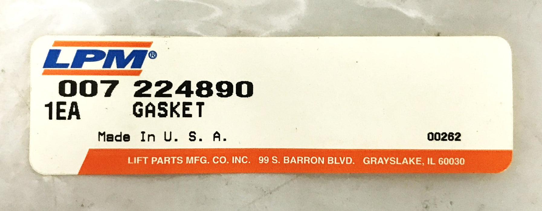 LPM Forklift Gasket 007-224890 [Lot of 7] NOS