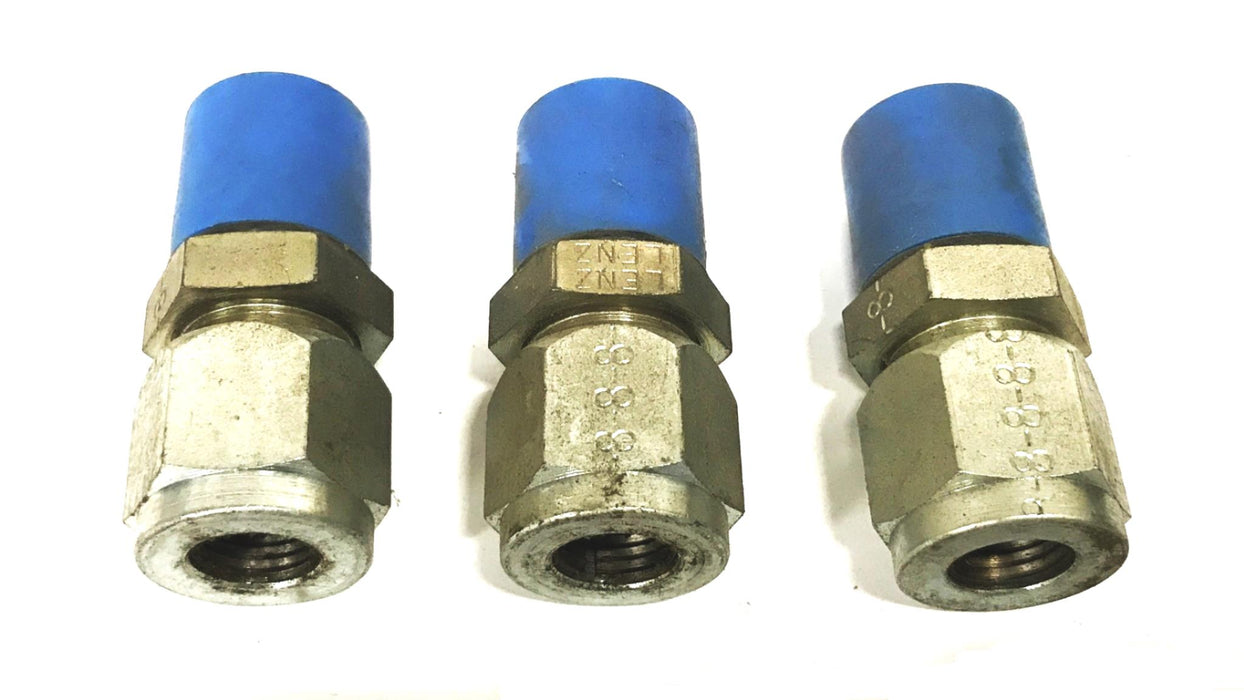 Lenz 7/8 inch x 1/2 inch Straight Compression Fitting [Lot of 3] NOS