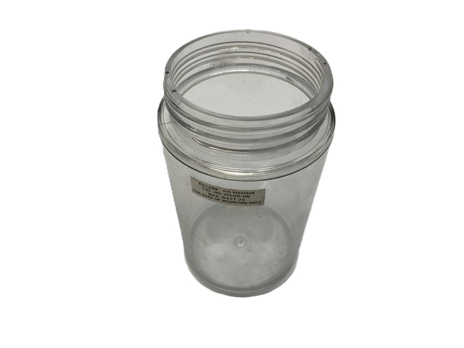Killark Durable Clear Polycarbonate Globe(Some Smudges) VPLCG-100 (0452594B) NOS