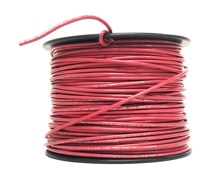 EssexRoyal 500FT 14AWG MTW/TEW Red Quad-Rated E53446 30mil Cable 2401412502QRNOS