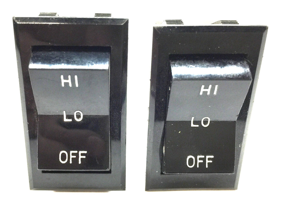Carling Switch Black/Black 3-Position Rocker Switch R379 [Lot of 2] NOS