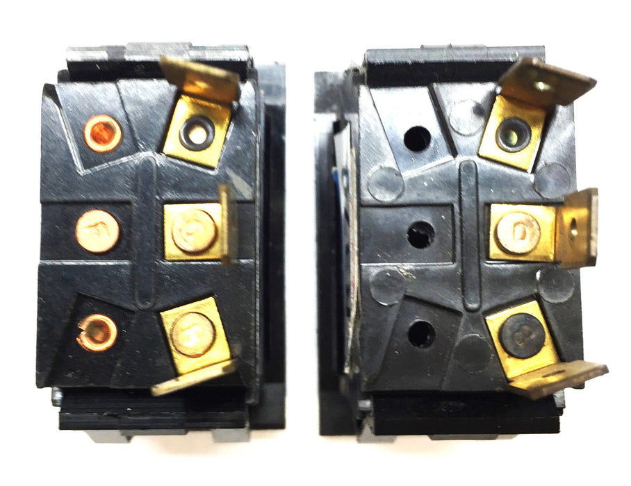 Carling Switch Black/Black 3-Position Rocker Switch R379 [Lot of 2] NOS