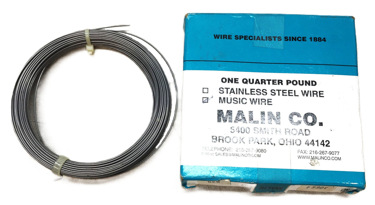 Malin .039 Diameter 1/4lb. Music Wire 30664 NOS