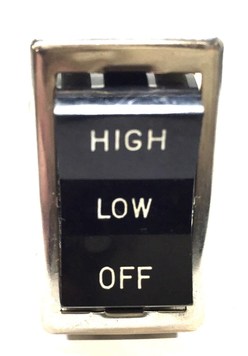 Carling Black/Chrome Switch 3-Position Rocker Switch R379 NOS