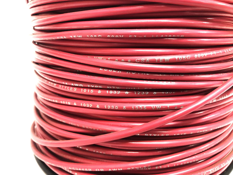 EssexRoyal 500FT 14AWG MTW/TEW Red Quad-Rated E53446 30mil Cable 2401412502QRNOS