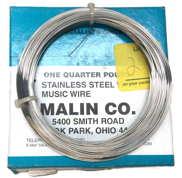 Malin .022 Diameter 1/4lb. Stainless Steel Wire 35189 NOS