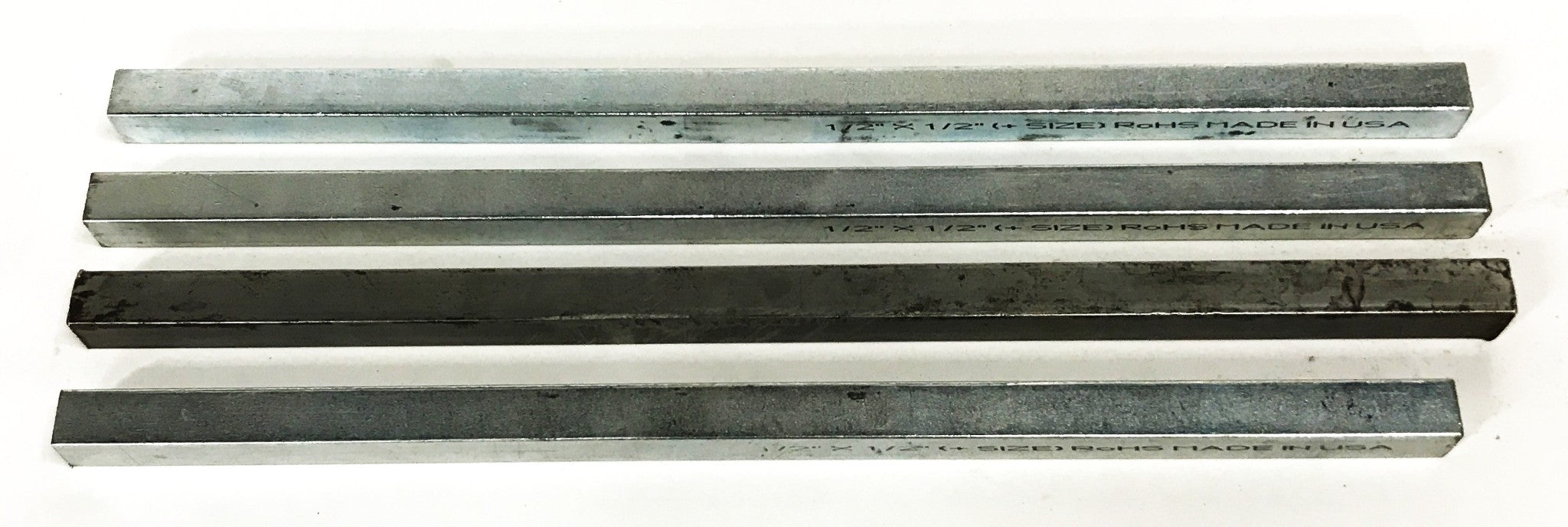 Key Stock Steel Rods 1/2 inch x 1/2 inch x 11-12 inches [Lot of 4] NOS
