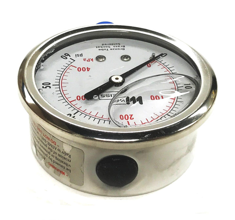 Weiss Instrument Liquid Filled Gauge LF251-060-4L [Lot of 2] NOS