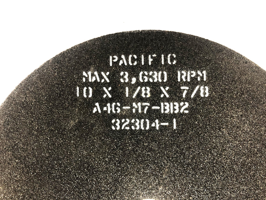 Pacific MAX 3630 RPM 10x1/8x7/8 Inch Grinding Wheel A4G-M7-BB2 (32304-1) NOS