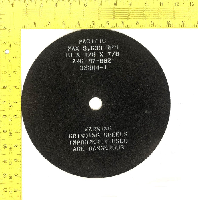 Pacific MAX 3630 RPM 10x1/8x7/8 Inch Grinding Wheel A4G-M7-BB2 (32304-1) NOS