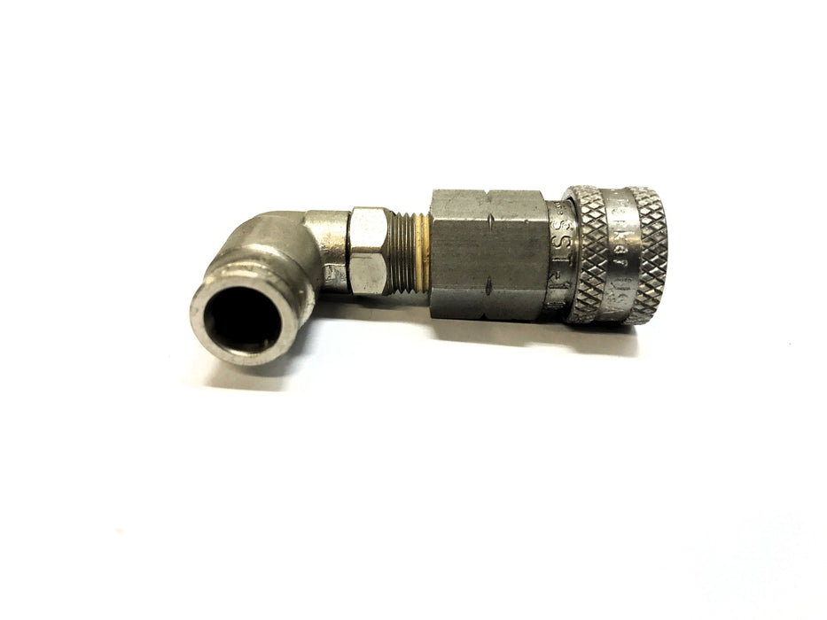 Parker Hydraulic Quick Connect Hose Coupling W/ Elbow Fitting SST-1 NOS