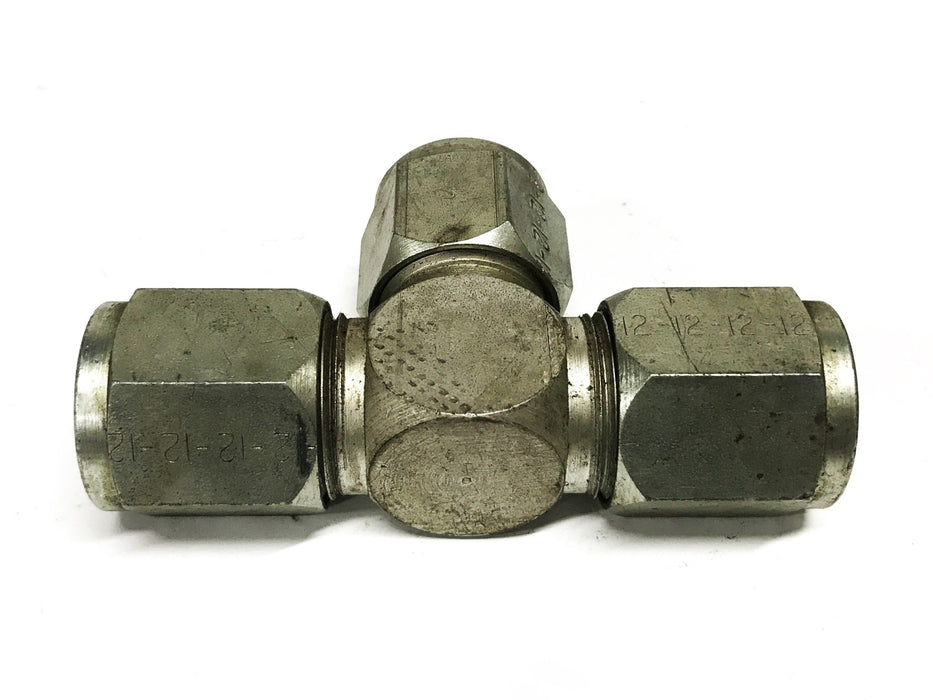 Unbranded 3/4 inch x 1/2 inch x 1/2 inch Union Reducer Tee NOS