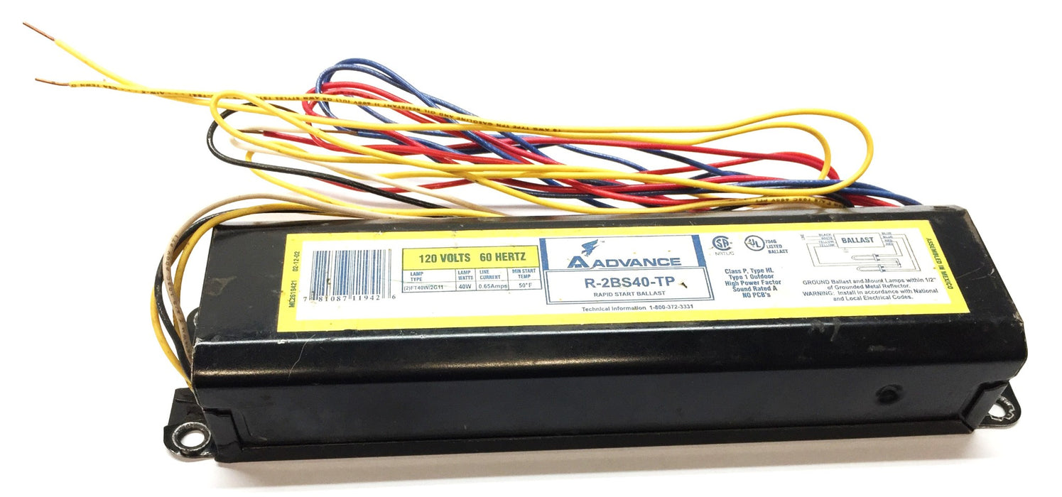 Advance 120V/60Hz Rapid Start Ballast R-2BS40-TP USED