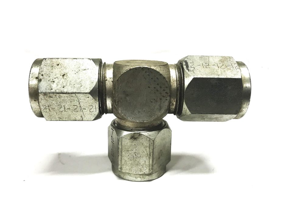 Unbranded 3/4 inch x 1/2 inch x 1/2 inch Union Reducer Tee NOS