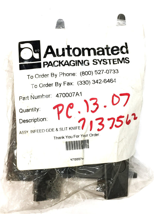 APS Infeed GDE and Slit Knife Assembly 470007A1 [Lot of 2] NOS