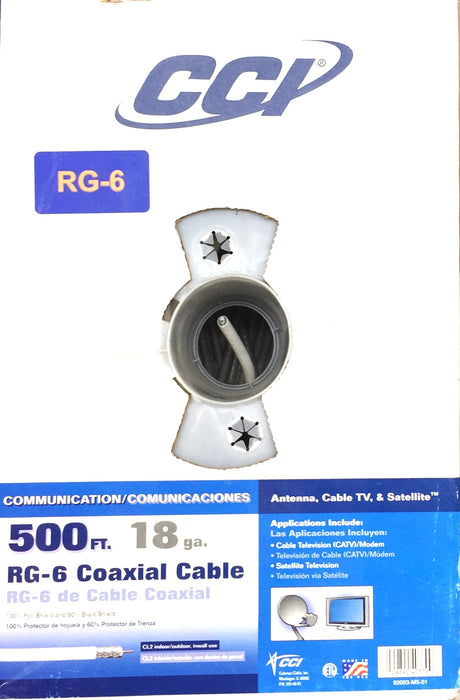 CCI 300' 18-Gauge Coaxial Cable RG-6 USED