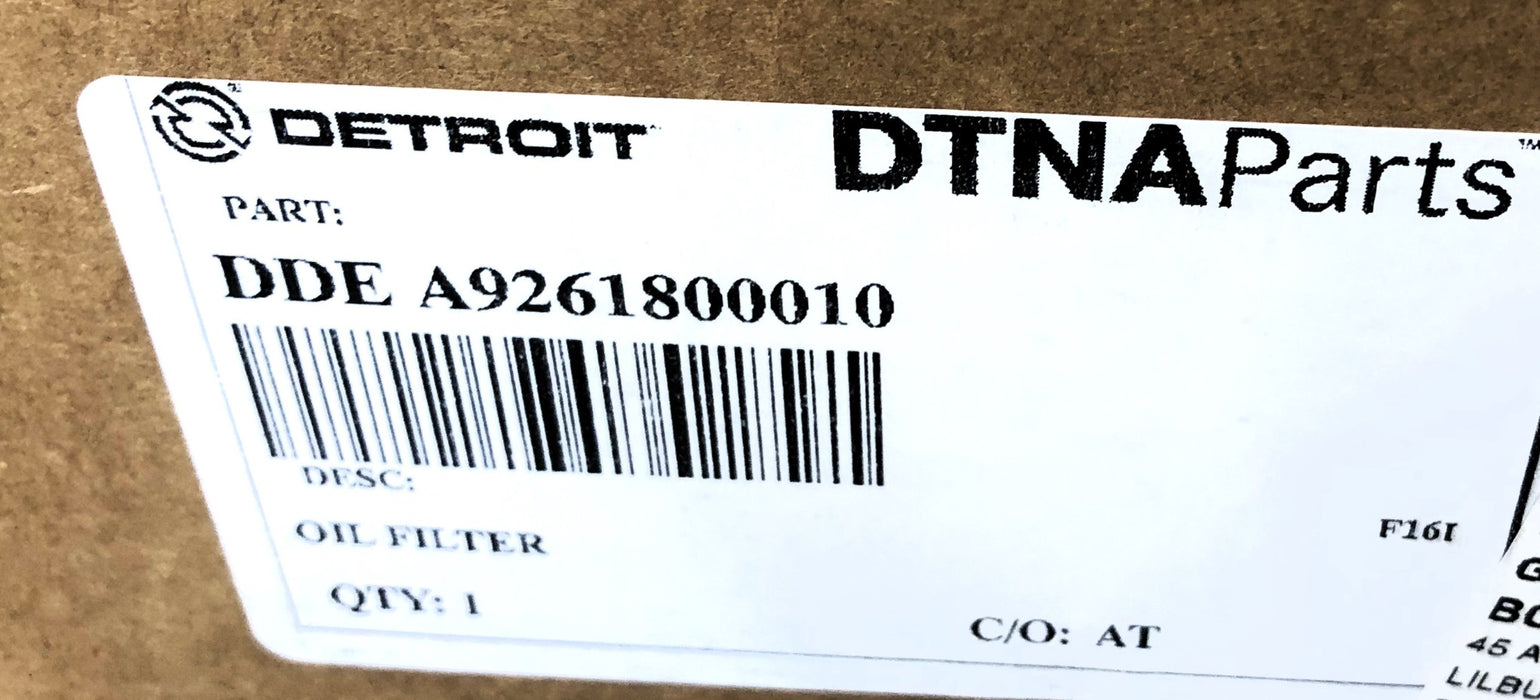 Detroit Diesel Engine Oil Filter Housing A9261800010 (DDE A9261800010) NOS