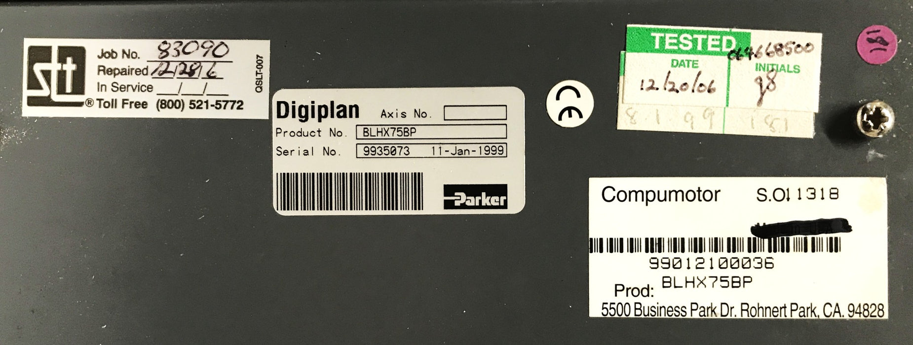 Parker Digiplan Digital Servo Drive BLHX75BP USED