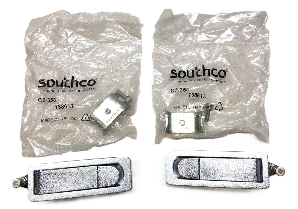 Southco Textured Non-Locking Latch with Hardware C2-32-11 (742125)[Lot of 2] NOS