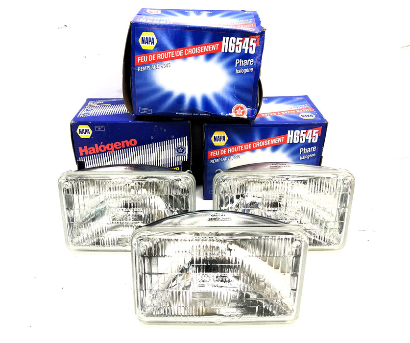 Napa Sealed Beam Headlight Assembly H6545 (B6) [Lot of 3] NOS