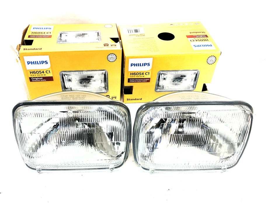 Philips Sealed Beam Headlight Assembly H6054-C1 [Lot of 2] NOS