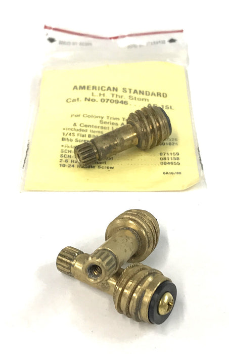Sexauer/American Standard L.H. Threaded Stem 070946 (AS-15L) [Lot of 3] NOS