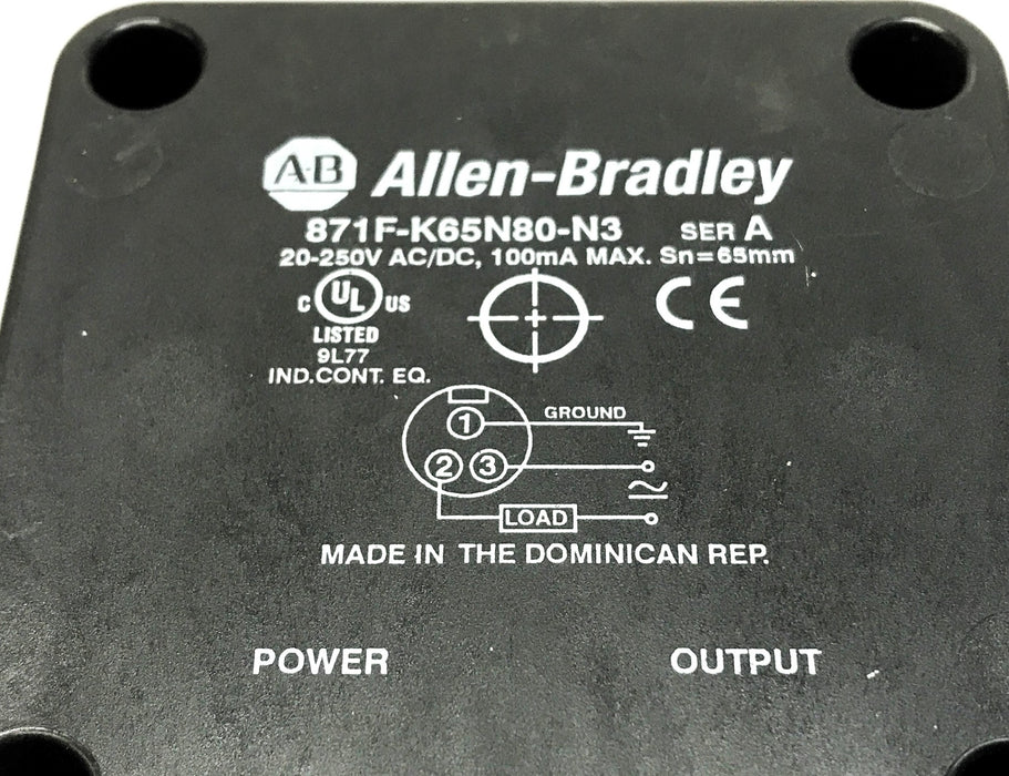 Allen Bradley Series A Proximity Sensor 871F-K65N80-N3 NOS