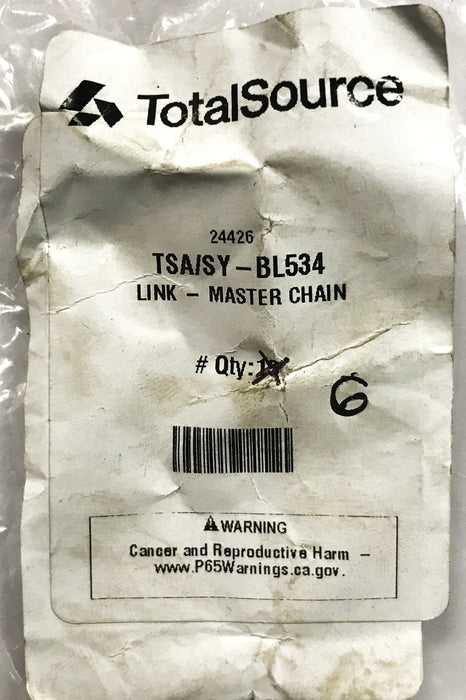 Total Source Master Chain Link SYBL-534 [Lot of 6] NOS