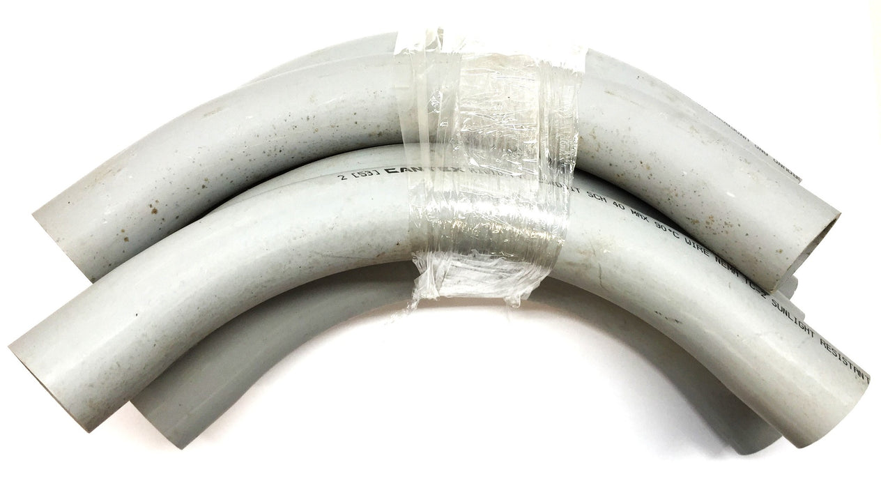 Cantex 2" I.D PVC Conduit Elbow 90-Degree SCH 40 V53040397 [Lot of 6] NOS
