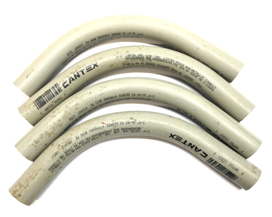 Cantex 3/4" UL-40 90-Degree Rigid Non-Metallic Conduit X-33658 [Lot of 4] NOS