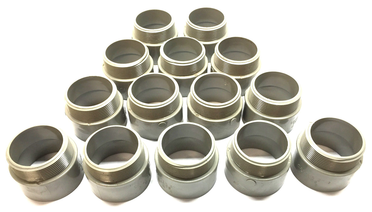 Cantex 2" Terminal Adapter SCH 40 PVC Plain End Male 5140108C [Lot of 14] NOS