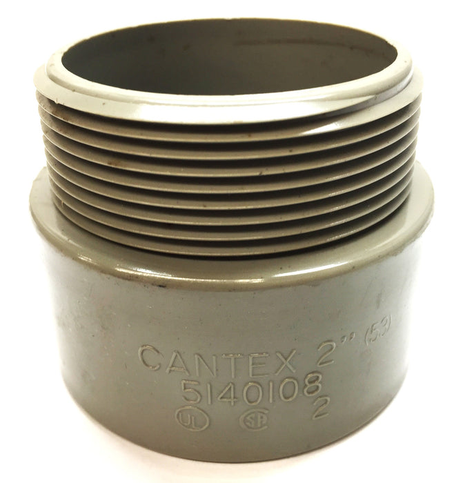 Cantex 2" Terminal Adapter SCH 40 PVC Plain End Male 5140108C [Lot of 14] NOS