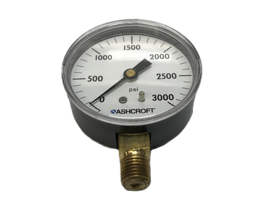 Ashcroft 1/4" NPT 0-3000 PSI Pressure Gauge 25W1005 H 02L 3000# [Lot of 3] NOS