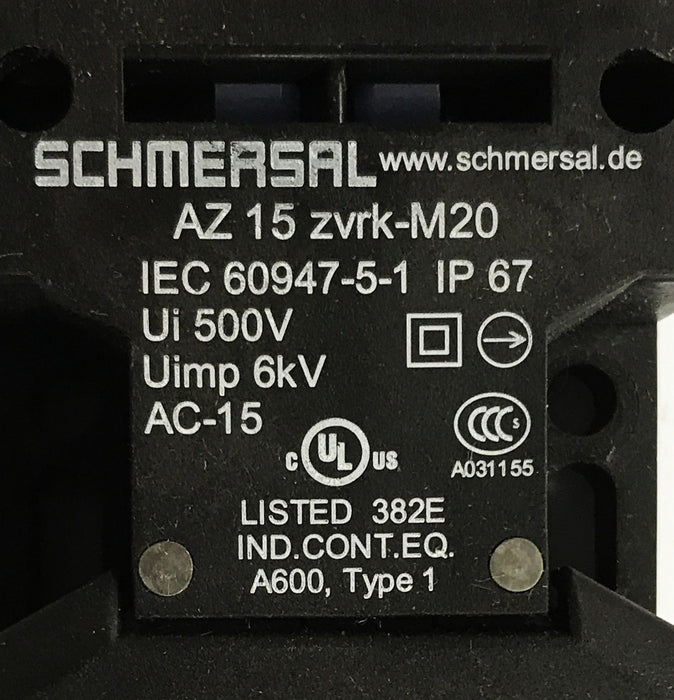 Schmersal Safety Interlock Switch AZ15-ZVRK-M20 NOS