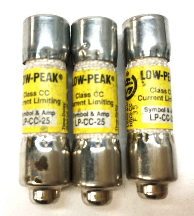 Cooper Bussmann Low-Peak Current Limiting Fuse LP-CC-25 [Lot of 3] NOS