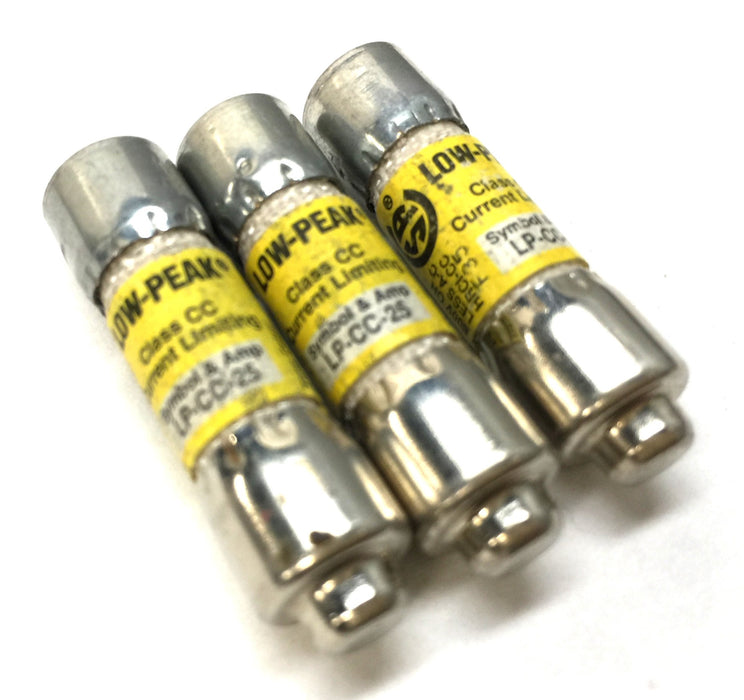 Cooper Bussmann Low-Peak Current Limiting Fuse LP-CC-25 [Lot of 3] NOS