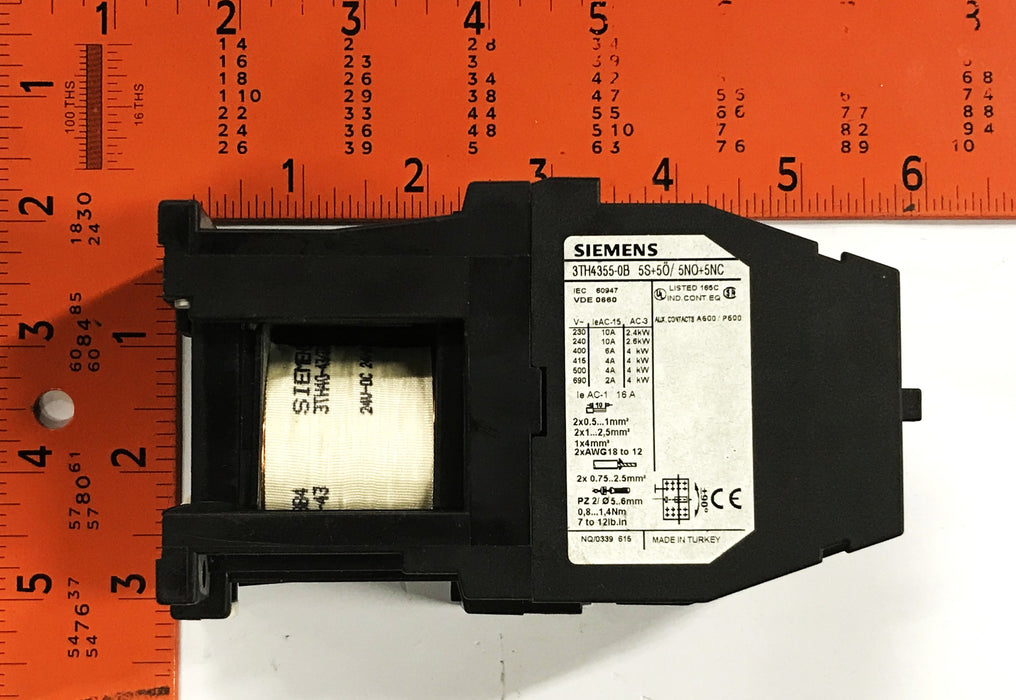 Siemens Control Relay 3TH4355-OB (55E) NOS