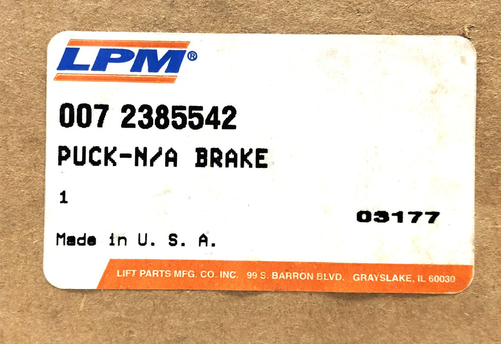 LPM Brake Puck Assembly 2385542 NOS