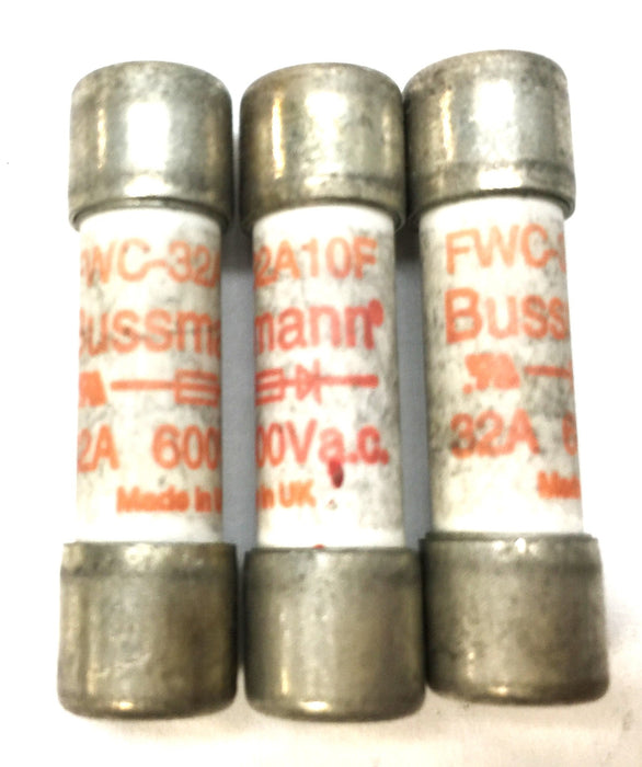 Bussmann 32A/600VAC Fuse FWC-32A10F [Lot of 3] NOS