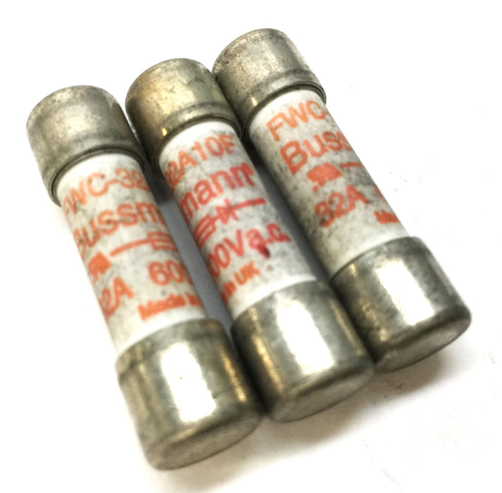 Bussmann 32A/600VAC Fuse FWC-32A10F [Lot of 3] NOS
